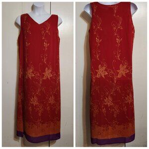 VTG Size 20 ROSEY-T Multicolored Floral Sleeveless Resort Vacation Cruise Dress